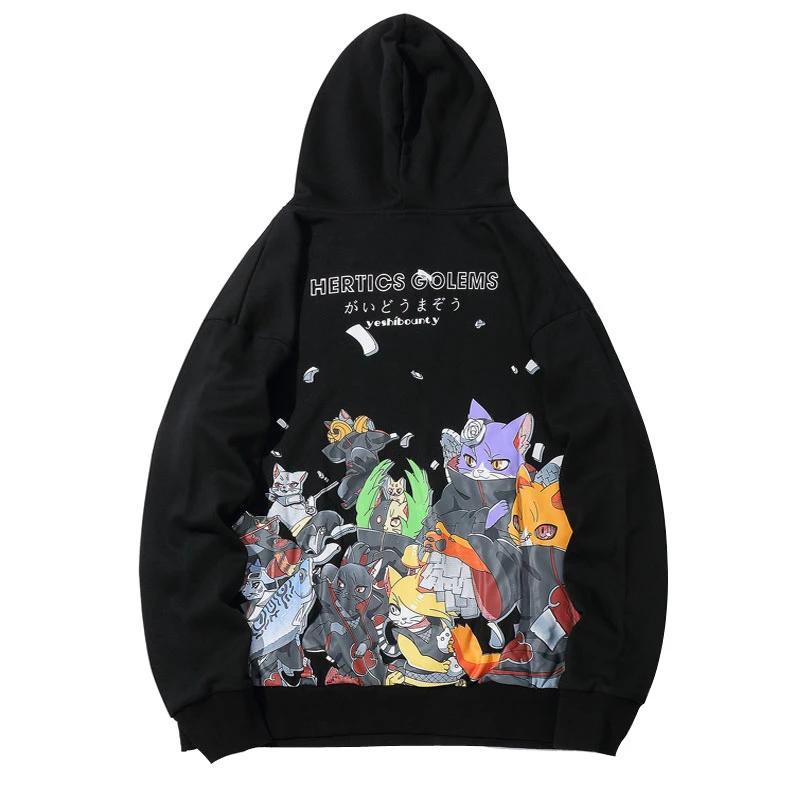 Japanese Cats Ninja Hoodies